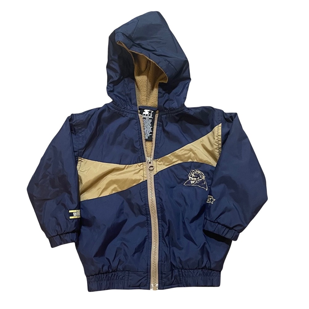 Kids Starter Navy Gold Panther Football Team Starter Jacket‎ Hooded 24M